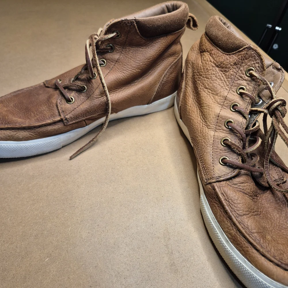 Polo by Ralph Lauren Brown Leather High-Top Sneakers 1349/20